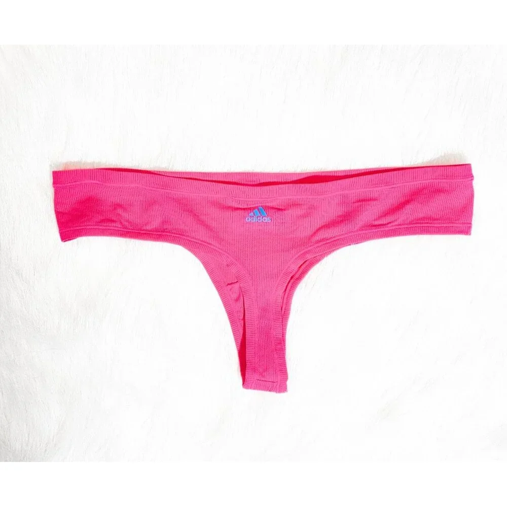 Adidas Women's Seamless Thong Underwear Pink M New - Picture 4 of 9
